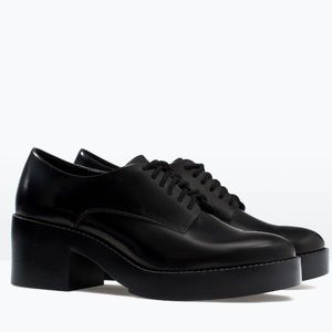 Chunky Zara Trafaluc Platform Blucher Oxford 37